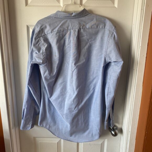 Stafford Size 16-35 Blue Long Sleeve Button Down Shirt Men's - Picture 7 of 9